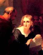 Thomas Sully Portia and Shylock oil on canvas